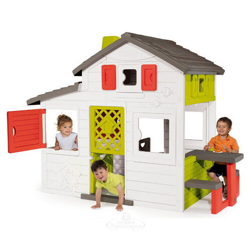 Детский игровой домик Для друзей с кухней и аксессуарами, 217*172*155 см Smoby