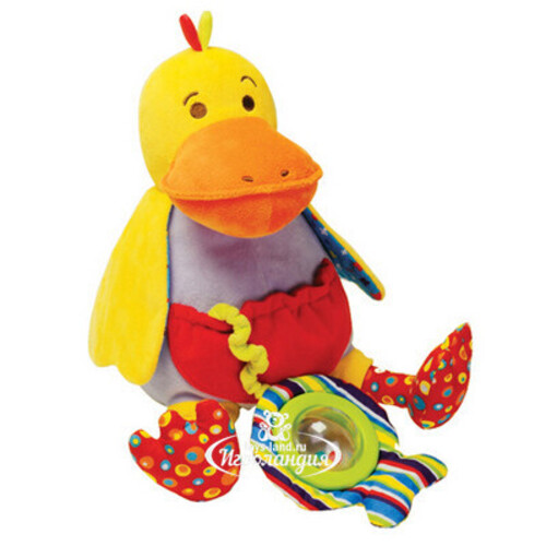 Развивающая мягкая игрушка Утенок с рыбкой Lubby