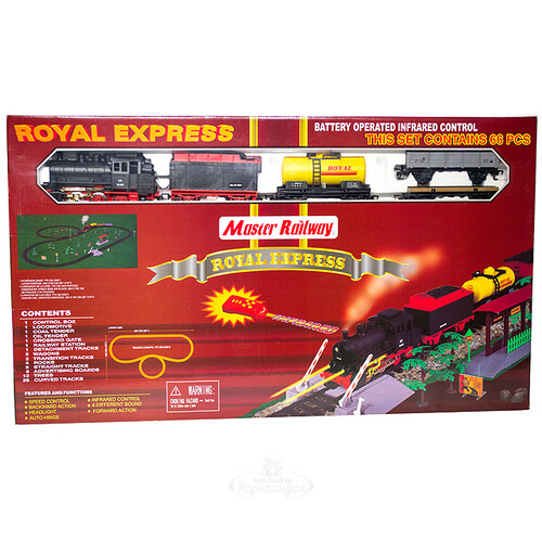 Железная дорога Royal Express 7.76 м 66 элементов звук свет дым Golden Bright