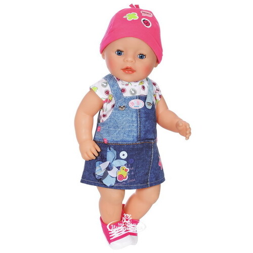 Набор одежды для куклы Baby Born 43 см: Джинсовый сарафан, 4 предмета Zapf Creation