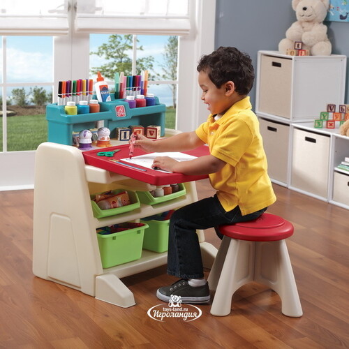 Детский стол-мольберт Маленький гений со стулом, 91*97*41 см Step2