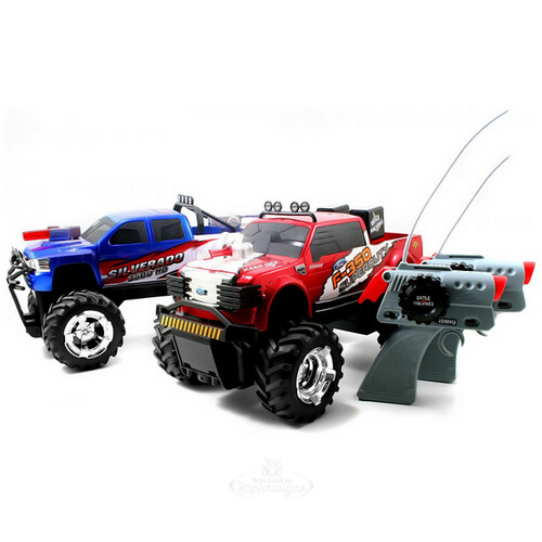 Радиоуправляемые джипы Ford&Chevy на р/у 30 см красный/синий Jada Toys