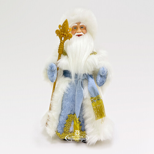 Фигура Дед Мороз - Хозяин Зимы в голубой шубе 50 см Triumph Tree