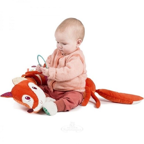 Развивающая игрушка-подушка Лиса Алиса, 55*50*5 см Lilliputiens