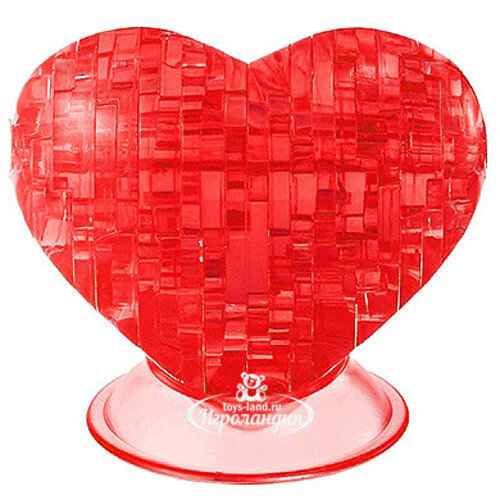3Д пазл Сердце, красный, 8 см, 46 эл. Crystal Puzzle