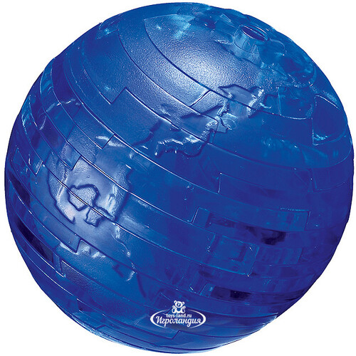 Головоломка 3D Планета Земля, голубая, 9 см, 40 эл. Crystal Puzzle
