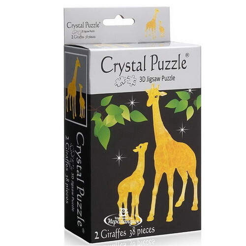 3D пазл Два Жирафа, 38 элементов Crystal Puzzle