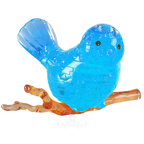 3Д пазл Птичка, голубой, 8 см, 48 эл. Crystal Puzzle