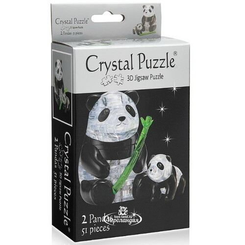 3D головоломка Две Панды, 51 элемент Crystal Puzzle