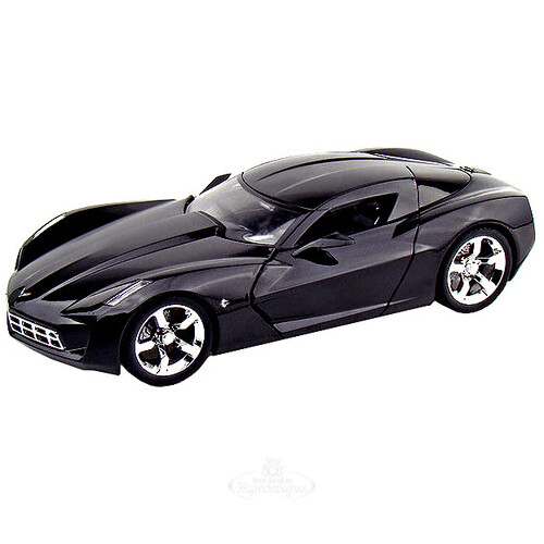 Коллекционная модель "2009 Corvette Stingray Concept", 1:18, металл, черный Jada Toys