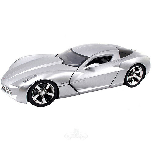 Коллекционная модель 2009 Corvette Stingray Concept 1:18 металл серебристый Jada Toys
