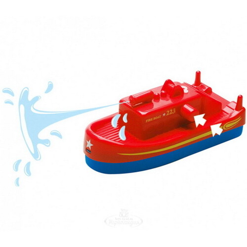Пожарный катер с водой 15 см AquaPlay
