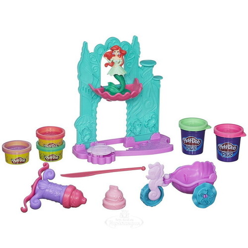 Набор для лепки Play-Doh: Замок и Карета Ариэль с фигуркой Hasbro