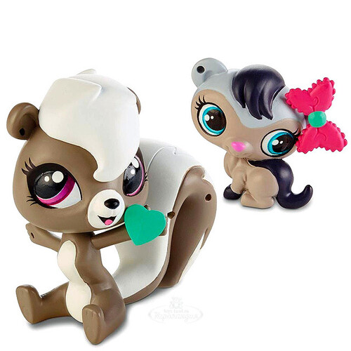 Набор Зверюшка и ее малыш - Скунс и малыш Хорек Littlest Pet Shop Hasbro