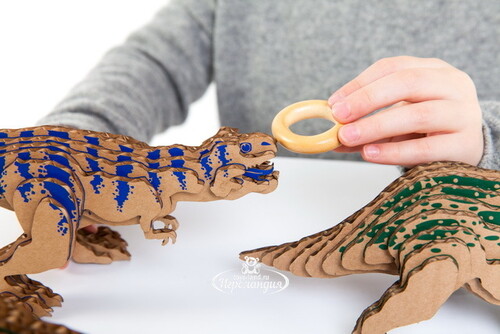 Пазл 3D Тираннозавр 26 см, гофрокартон Panda Puzzle