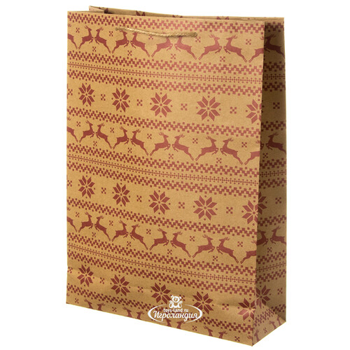 Подарочный пакет Норвежские Орнаменты - Олени 35*25 см Koopman