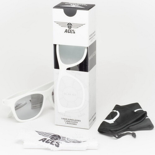 Солнцезащитные очки для подростков Babiators Aces Navigators. Шалун, 6-14 лет, белый, серебряные линзы Babiators