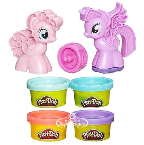 Набор для лепки Твайлайт Спаркл и Пинки Пай: Знаки Отличия с пластилином Play-Doh Hasbro