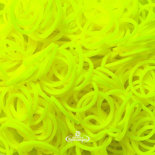 Резиночки для плетения силиконовые, цвет: желтый неоновый Rainbow Loom