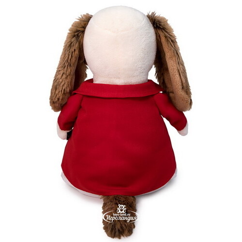 Мягкая игрушка Собака Бартоломей в красном пиджаке 27 см Budi Basa