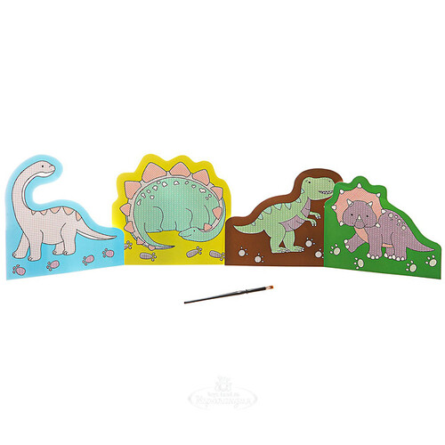 Водная раскраска Творчество с Буки - Динозавры 4 шт Bondibon