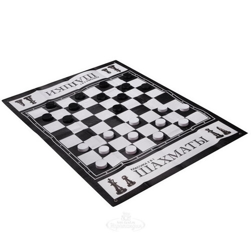 Напольная игра Классика 2 в 1: Шашки и Шахматы Bondibon