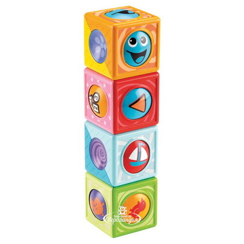 Развивающая игрушка Волшебные кубики, 4 шт, разноцветный Fisher Price