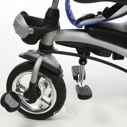 Трехколесный велосипед-трансформер "Black Aqua CHIC-5" с ручкой и тентом, голубой Black Aqua