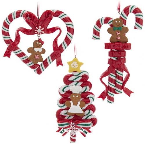 Набор елочных игрушек Christmas Sweetmeats 11-15 см, 3 шт, подвеска Kurts Adler