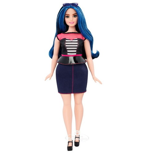 Кукла Барби Игра с Модой - Пышная с синими волосами 29 см Mattel