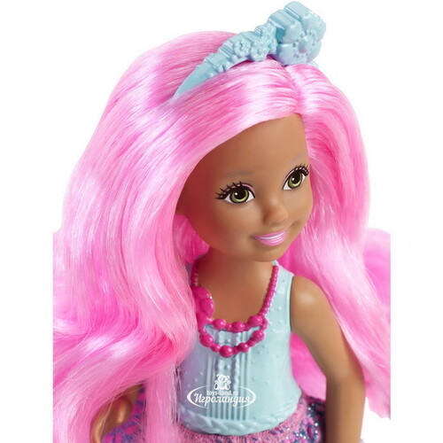 Кукла Челси - сестра Барби с длинными розовыми волосами 12 см Mattel