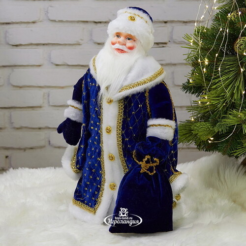 Фигура Дед Мороз - Царская зима 50 см, в синем кафтане Коломеев