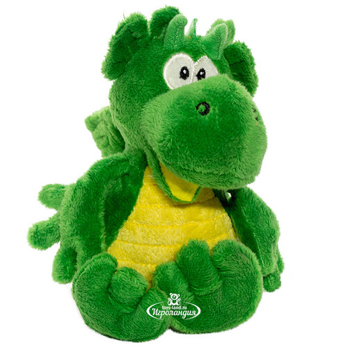 Мягкая игрушка Дракон мягкий зеленый 20 см Snowmen