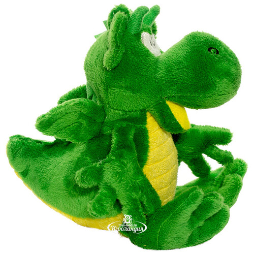 Мягкая игрушка Дракон мягкий зеленый 20 см Snowmen