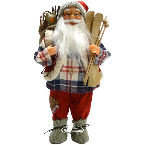 Декоративная фигура Санта-Клаус из Бергена в клетчатом наряде 42 см Peha