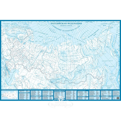 Контурная карта России, настенная 90*60 см АГТ-Геоцентр