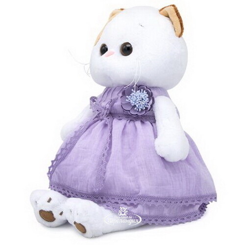 Мягкая игрушка Кошечка Лили в лавандовом платье 24 см Budi Basa