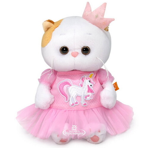 Мягкая игрушка Кошечка Лили Baby в платье с единорогом 20 см Budi Basa