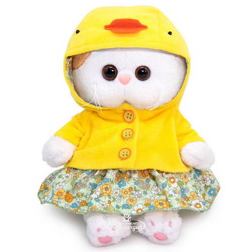 Мягкая игрушка Кошечка Лили Baby в костюмчике уточки 20 см Budi Basa