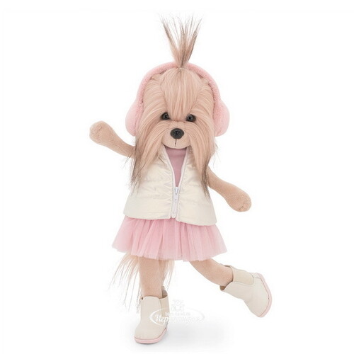 Мягкая игрушка на каркасе Собака Lucky Yoyo: Розовая мечта 25 см Orange Toys