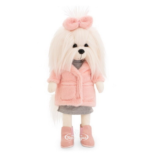 Мягкая игрушка на каркасе Собака Lucky Mimi: Модная зима 25 см Orange Toys