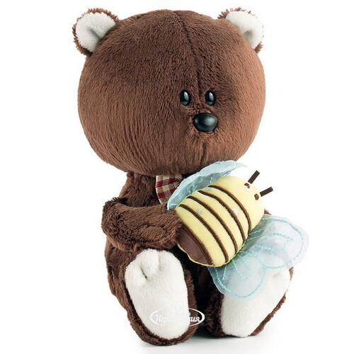 Мягкая игрушка Медведь Федот с пчелкой 15 см коллекция Лесята Budi Basa
