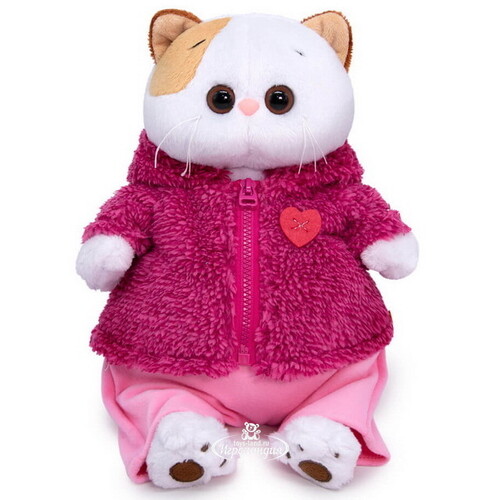 Мягкая игрушка Кошечка Лили в теплом костюме с сердечком 27 см Budi Basa