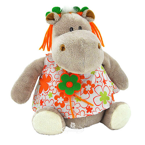 Мягкая игрушка Бегемотик Девочка Мила в платье 20 см, Orange Exclusive Orange Toys