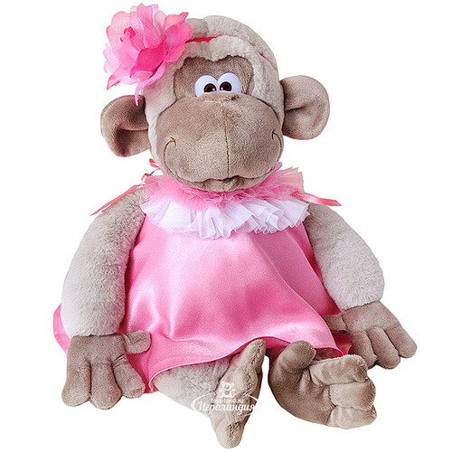 Мягкая игрушка Обезьянка Соня в розовом платье 26 см Budi Basa