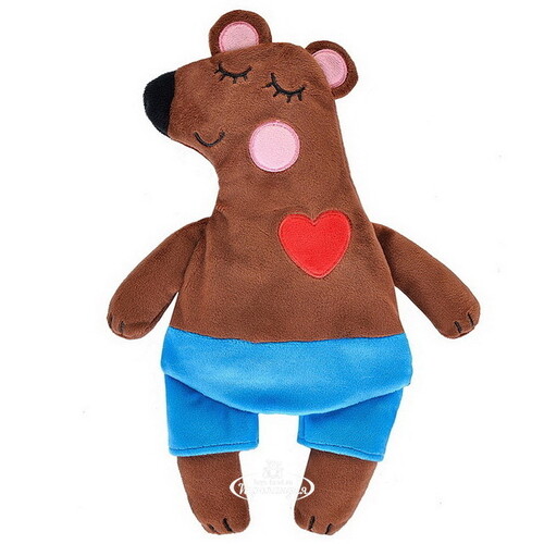 Мягкая игрушка-грелка Медведь 30 см, коллекция Согревашки Maxitoys