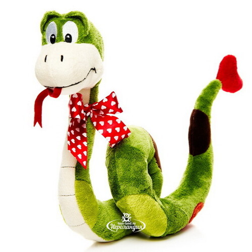 Мягкая игрушка Змей Джекки с сердечком 24 см Maxitoys