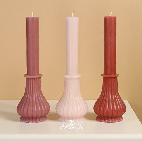 Декоративная свеча Normanni Royale: Blush Pink 25 см Kaemingk