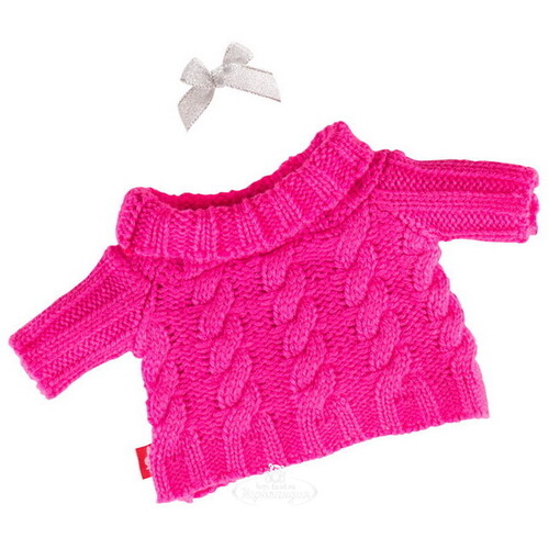 Одежда для Зайки Ми 18 см - Розовый свитер с косами Budi Basa