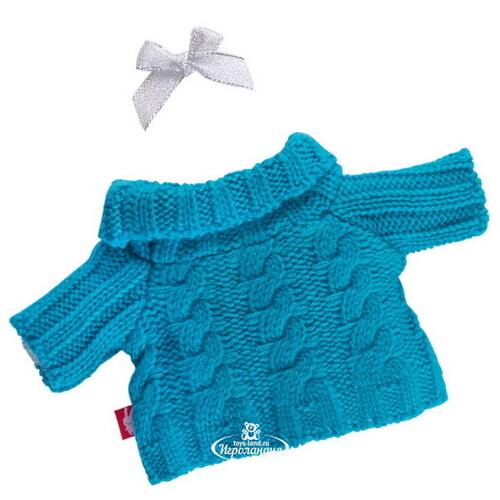 Одежда для Зайки Ми 18 см - Голубой свитер с косами Budi Basa